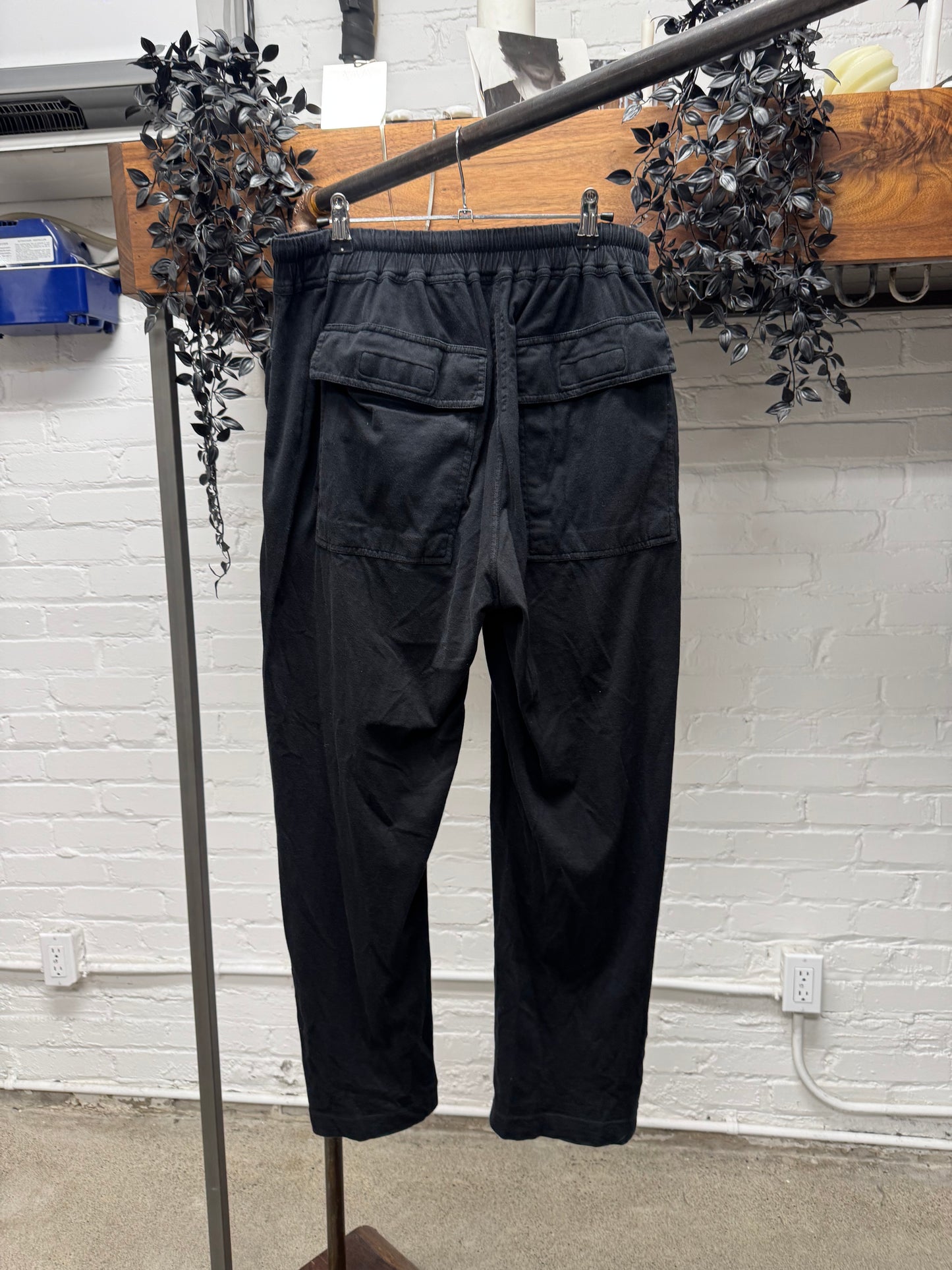 Rick Owens DRKSHDW Black ‘Lounge’ Drawstring Cargo Pants