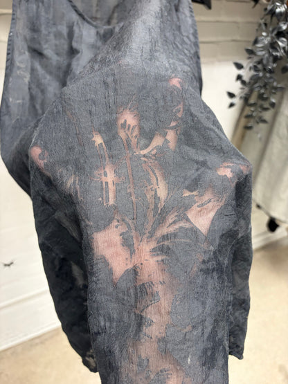 Balmain Semi Sheer Sleeveless ‘Black Flag’ Tank Top