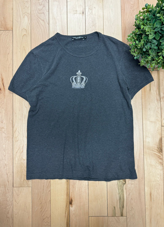 Dolce & Gabbana Embroidered Crown Logo Shirt