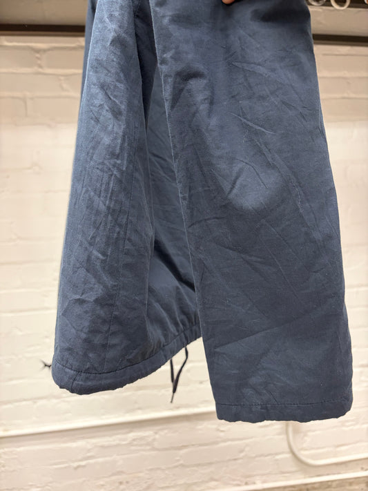 Vintage AW1996 Helmut Lang ‘Down Filled’ Padded Navy Cotton Hoodie