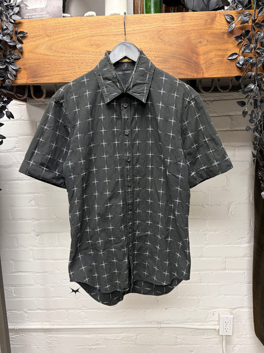 SS2005 Carol Christian Poell ‘Plus Stitch’ Short Sleeve Button Up Shirt