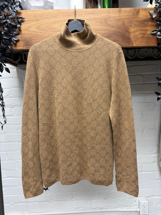 Vintage Gucci ‘Guccisima’ Monogram Cashmere Turtleneck Sweater
