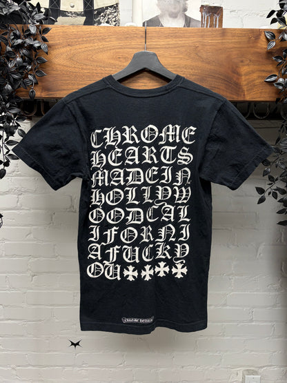 Chrome Hearts Chrome Hearts ‘Eye Chart’ Black Graphic T-Shirt