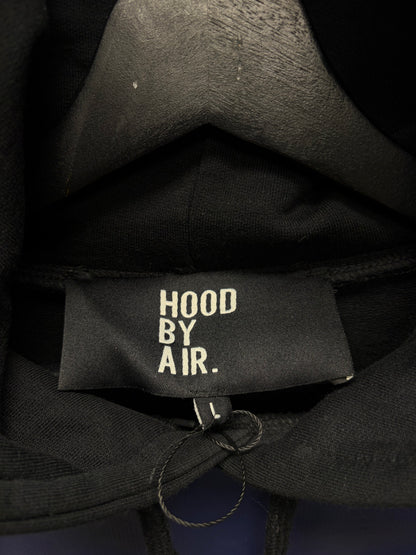 Hood by Air ‘Double Zip’ Extended Zipper Track Black/Blue Pullover Hoodie