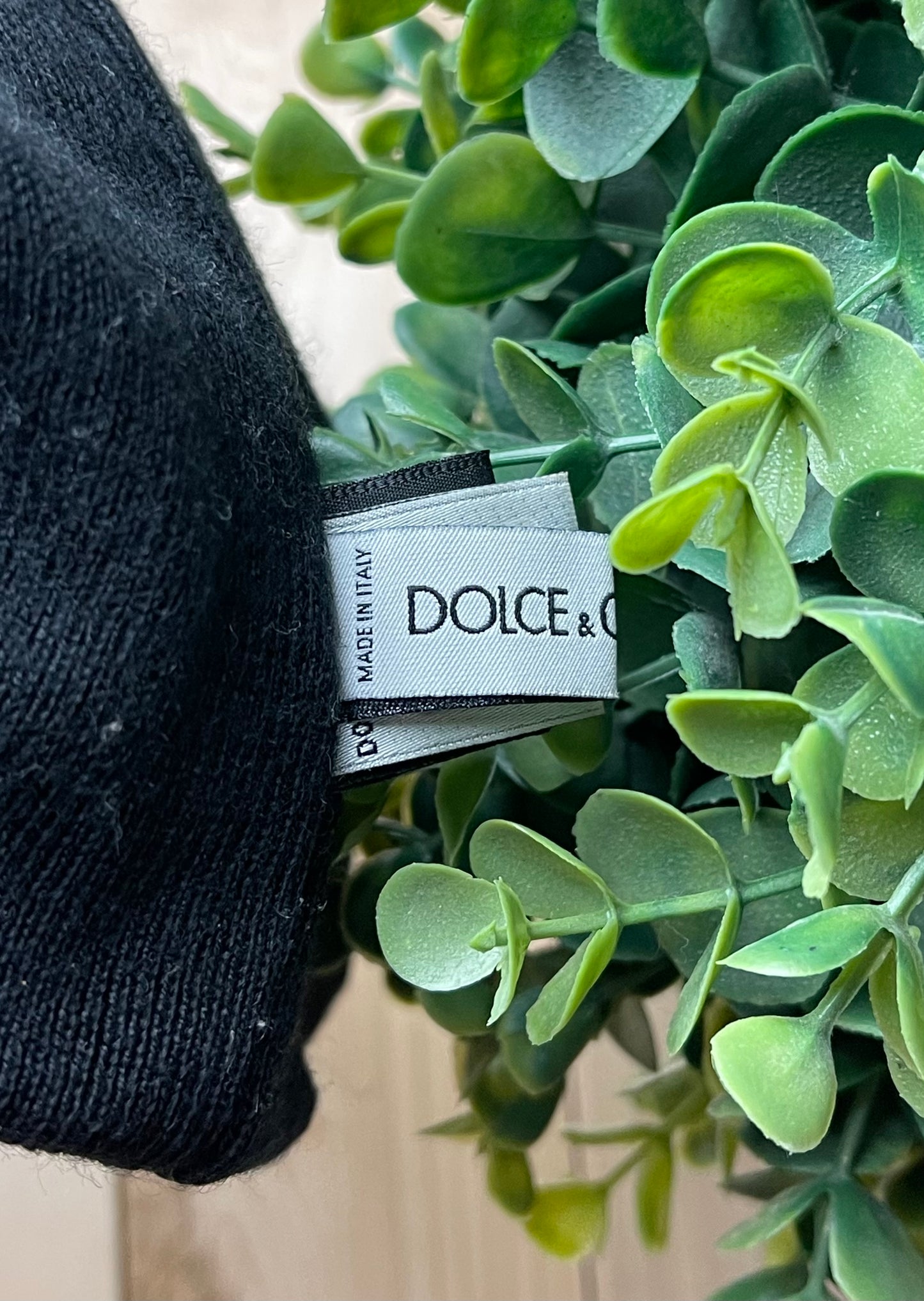 Dolce & Gabbana Black Monogram Logo Beanie