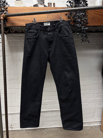 2022 Balenciaga Black Bootcut ‘Heelbite’ Denim