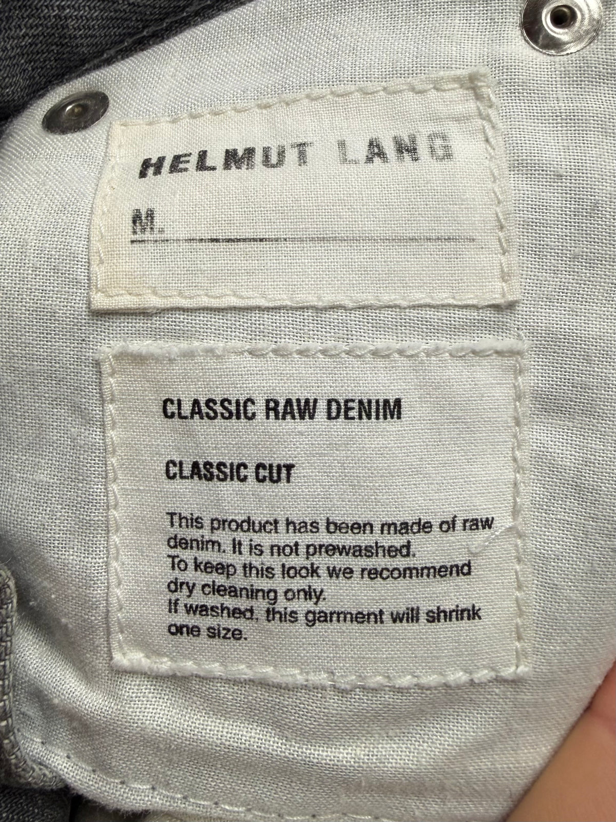 Vintage Helmut Lang ‘Classic Raw Denim’ Grey Skinny Jeans