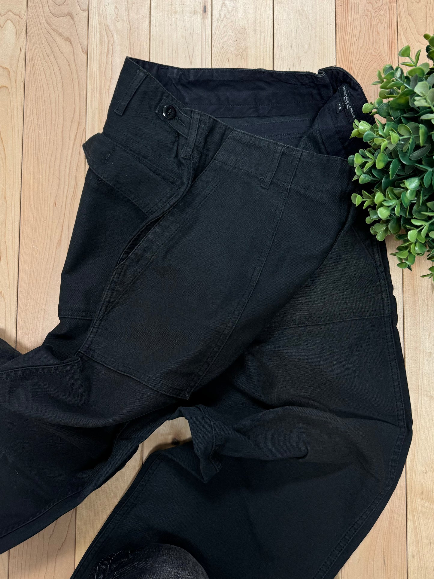 Engineered Garments Black Wide Leg Baker Pants