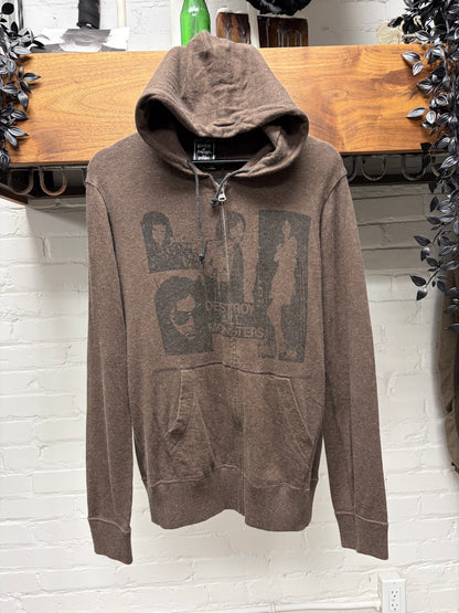 Hysteric Glamour ‘See no Evil’ Brown Graphic Zip-Up Hoodie