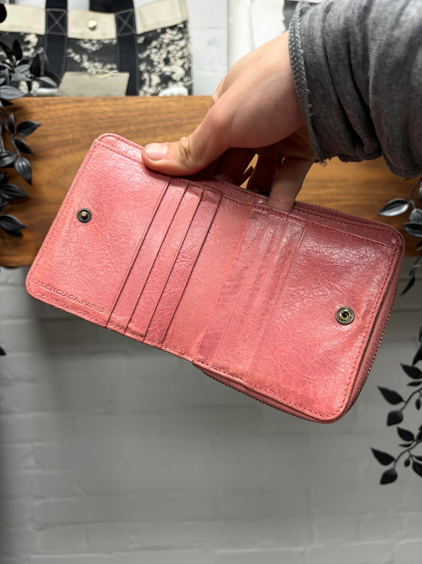 Balenciaga ‘Agneau’ Pink Calfskin Leather Wallet