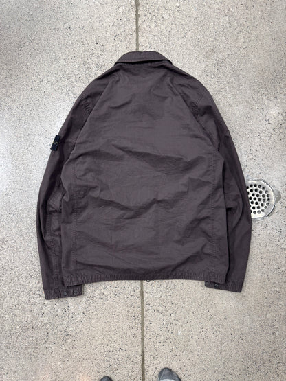 Stone Island ‘Brushed Cotton’ Zip-Up Work Shirt
