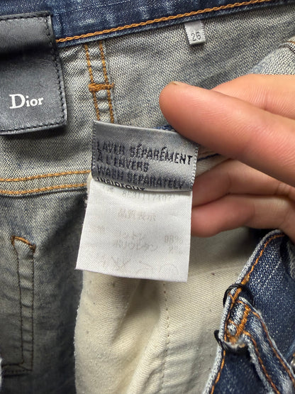 SS2008 Dior Homme ‘Under my Car’ Dark Washed Blue ‘Unaltered’ Skinny Jeans