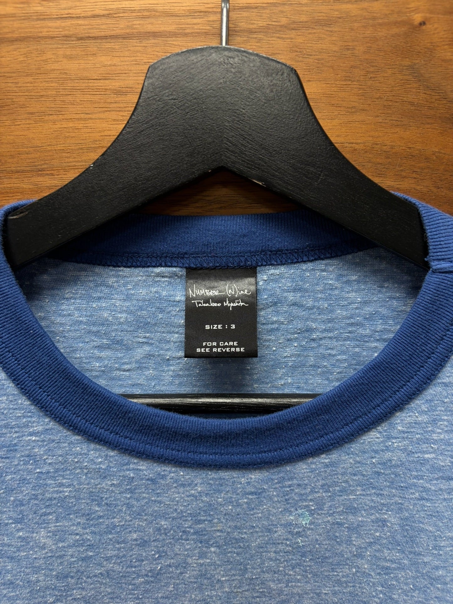 AW2006 Number (N)ine ‘Last Goodbye’ Blue Picture Frame Ringer T-Shirt