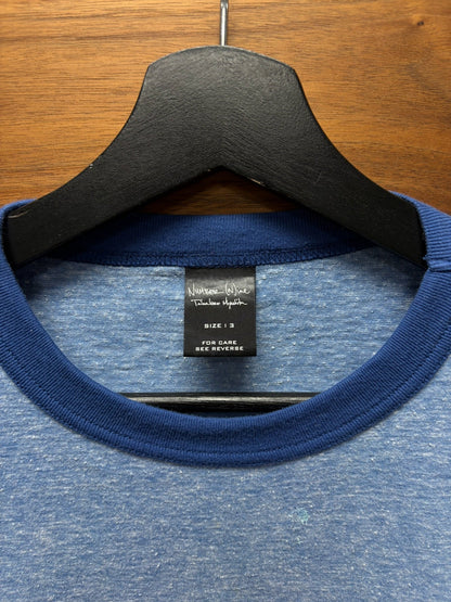 AW2006 Number (N)ine ‘Last Goodbye’ Blue Picture Frame Ringer T-Shirt