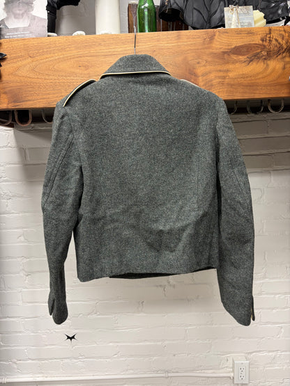 Yohji Yamamoto ‘Y’s’ Red Label Cropped Grey Wool Military Jacket