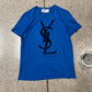 Yves Saint Laurent ‘YSL’ Logo Blue T-Shirt