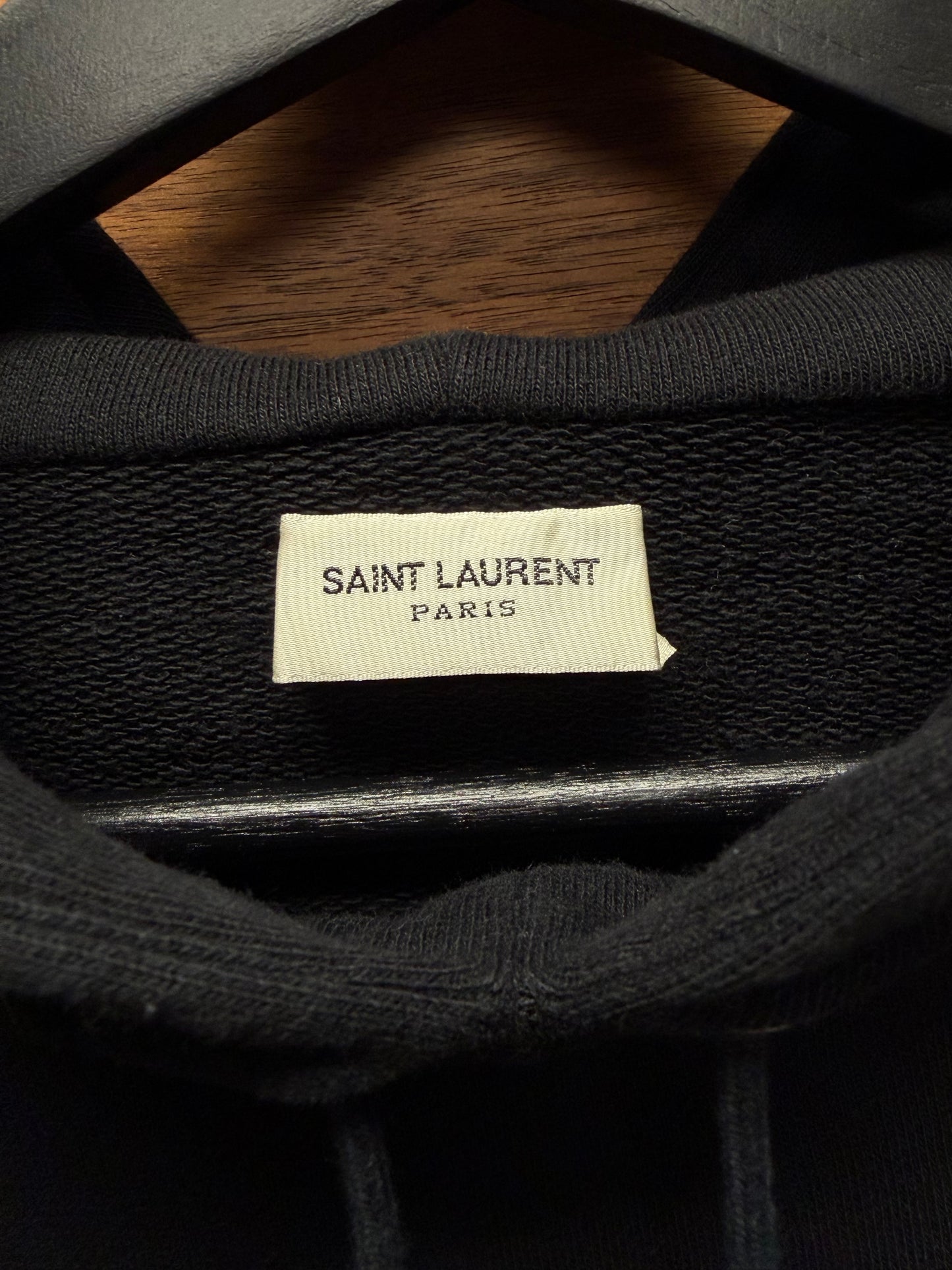 2020 Saint Laurent Black Classic ‘Box Logo’ Minimal Hoodie