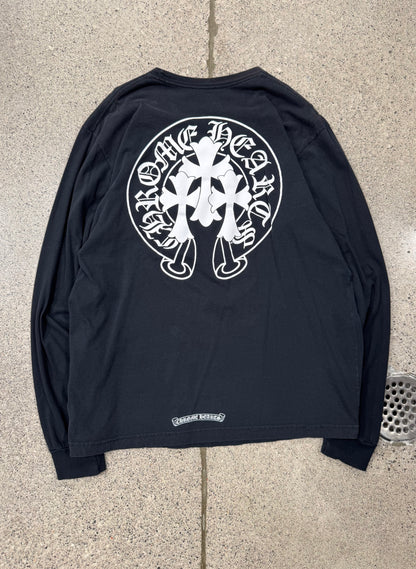 Chrome Hearts ‘Triple Cross’ Horseshoe Logo Long Sleeve Shirt