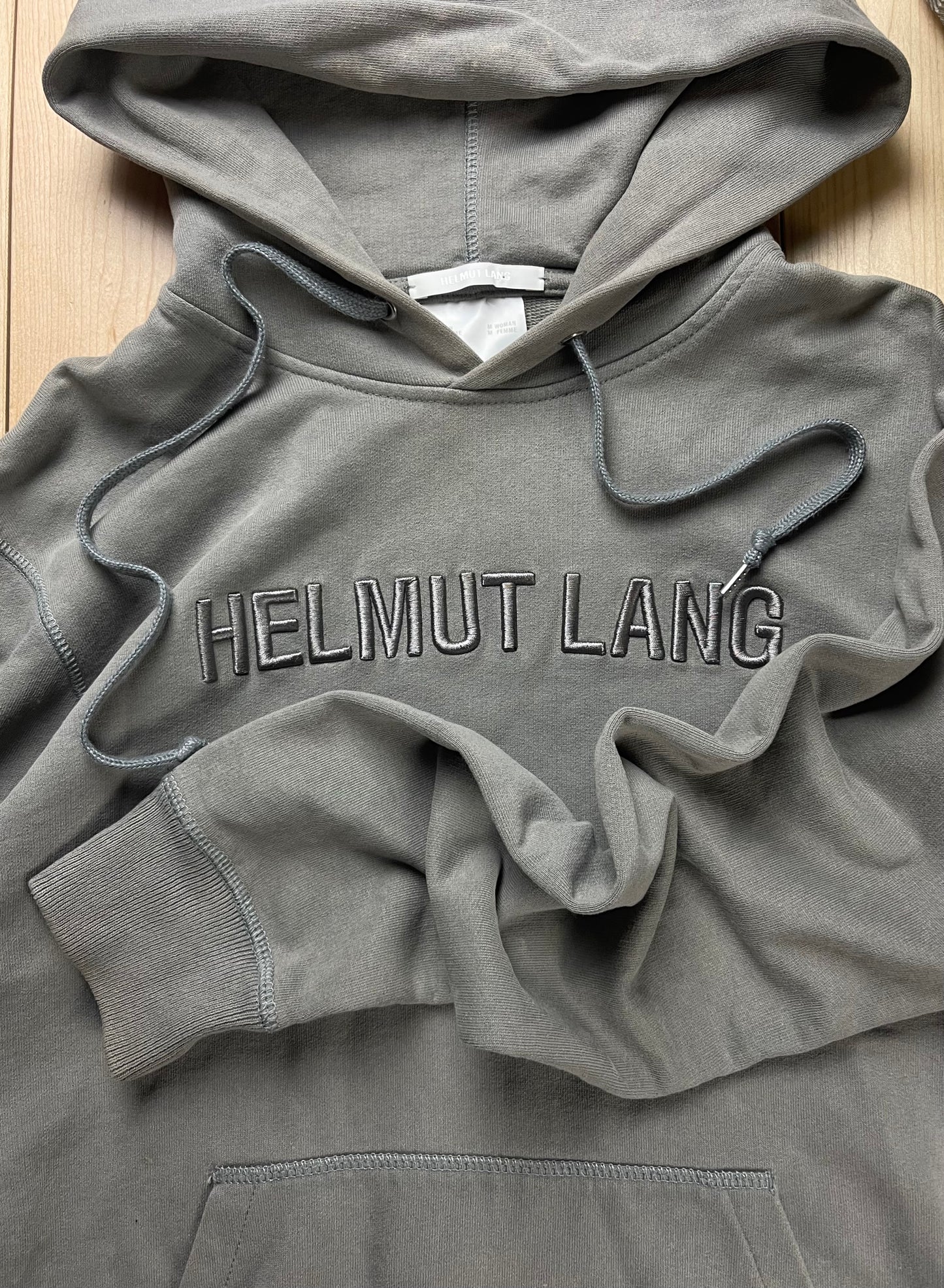 Helmut Lang Embroidered Logo Hoodie