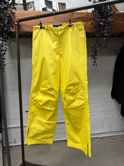 SS2014 Gucci Waterproof Yellow Nylon Straight Cut Track Pants