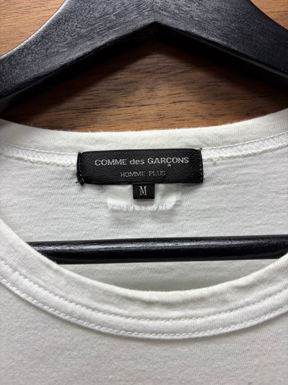 2019 Comme Des Garçons Homme Plus ‘Wear your Freedom’ X patch White Graphic T-Shirt