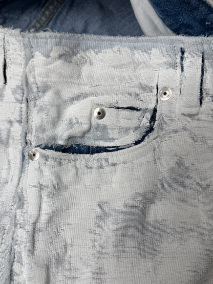 SS2016 Maison Margiela ‘Paint Coated’ White/Blue Denim