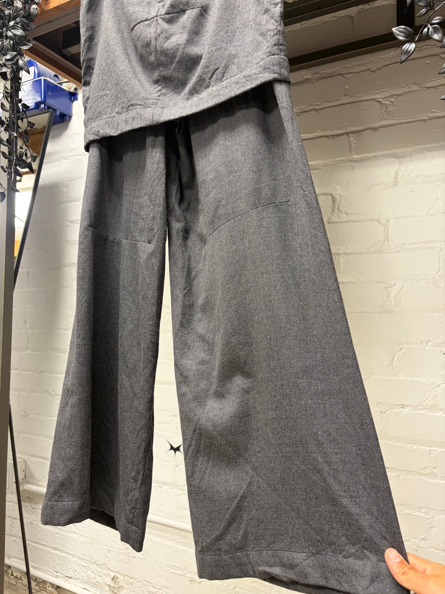 2012 Maison Margiela x H&M Skirt Layered Grey Wool Pants