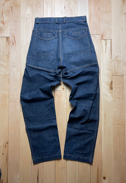 South2West8 Indigo Blue Wide Cut Carpenter Denim