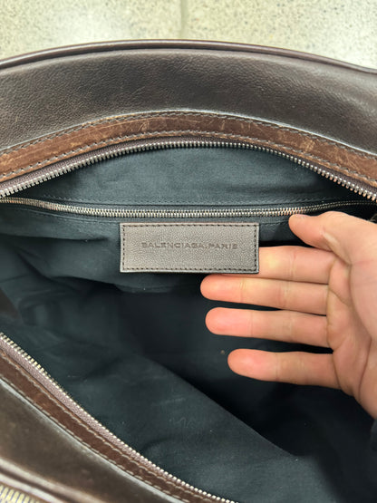Balenciaga ‘Arena’ Brown Leather Work Bag