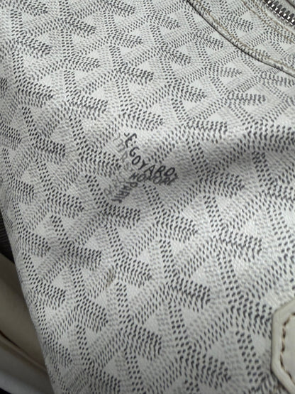 Goyard White Leather ‘Goyardine’ 62 Extra Large Duffle Bag
