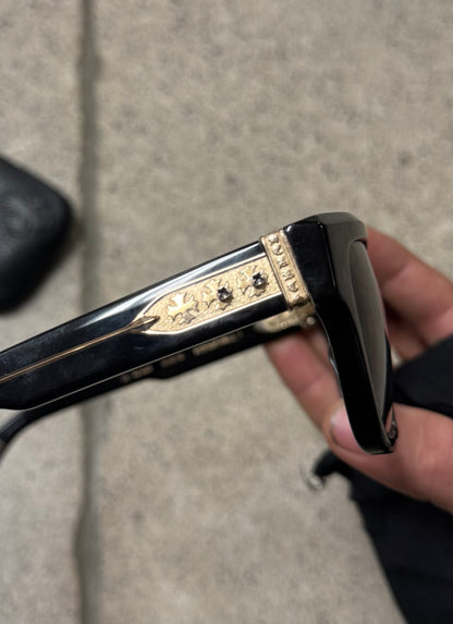 Chrome Hearts ‘MIDIXATHRILL I’ 18 Karat Gold Sunglasses