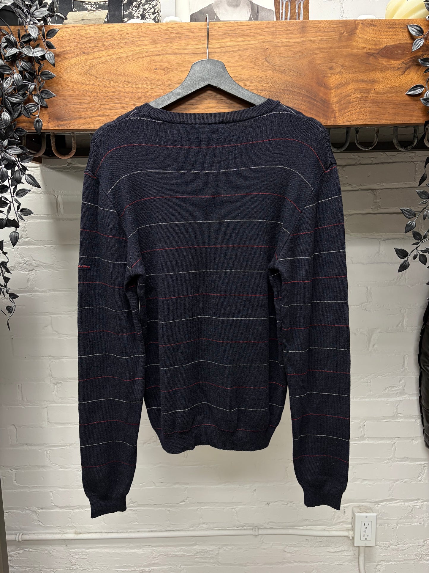 AW2001 Raf Simons ‘Riot Riot Riot’ Merino Wool Striped Knit Sweater