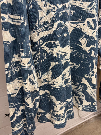 AW2024 Supreme x Hysteric Glamour Thermal ‘Car Crash’ Long Sleeve Shirt