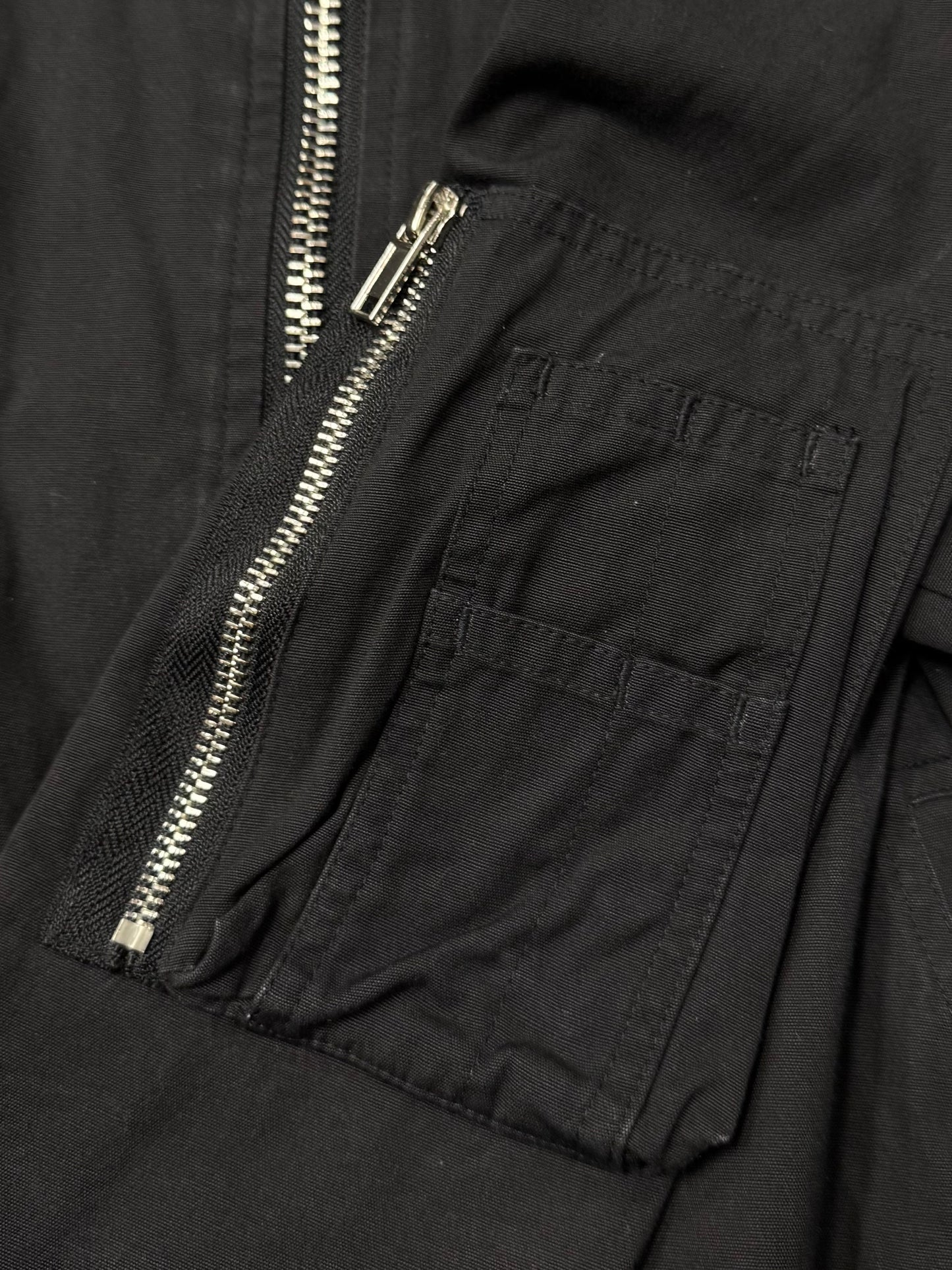 SS2014 Rick Owens Black Cotton MA-1 Bomber Jacket