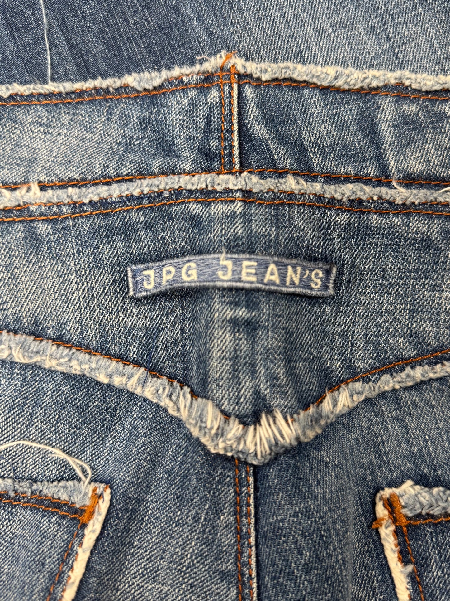 Vintage Jean Paul Gaultier ‘Raw Finish’ Blue Bootcut Flared Denim