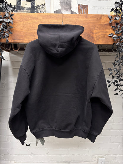 SS2024 Balenciaga ‘Institutional’ Embroidered Black Logo Hoodie
