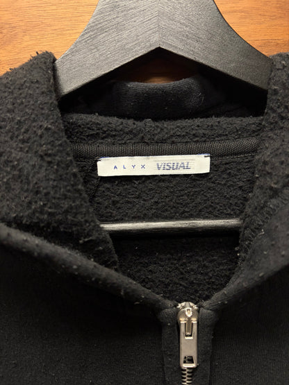 Alyx Studios Basic Black Cotton Zip-Up Hoodie