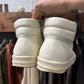 Rick Owens ‘Island Dunk’ Milk White Leather Sneakers
