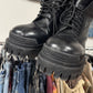 Balenciaga ‘Strike’ Black Leather Combat Boots