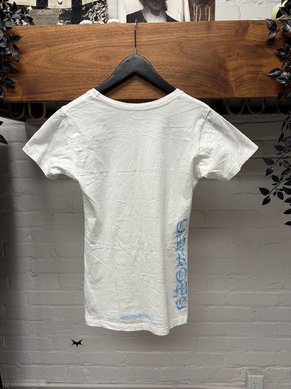 Chrome Hearts Blue/White Scroll Logo T-Shirt