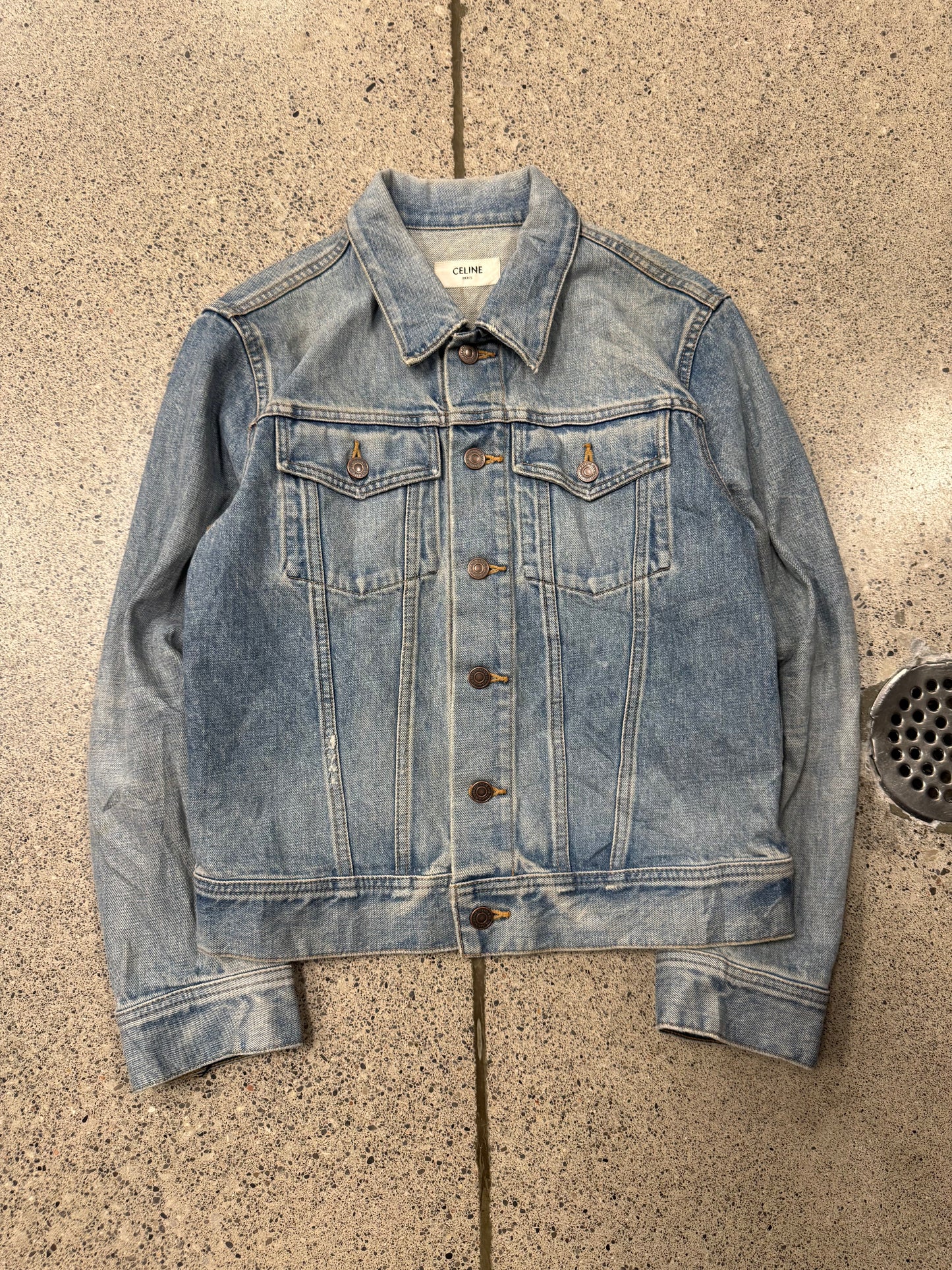 Celine Light Wash Blue Denim Trucker Jacket