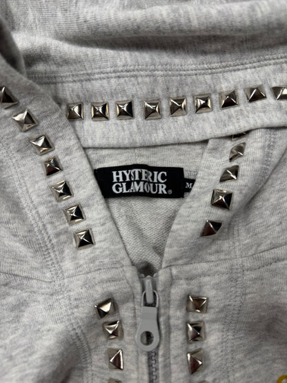 Hysteric Glamour Studded ‘Showgirl’ Zip Up Hoodie