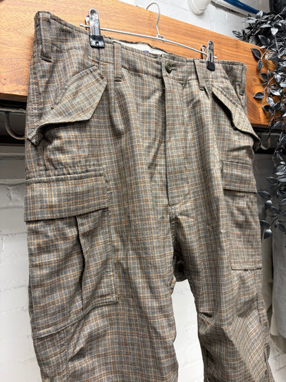 2018 Junya Watanabe Relaxed Fit Wool Blend Cropped Cargo Trousers