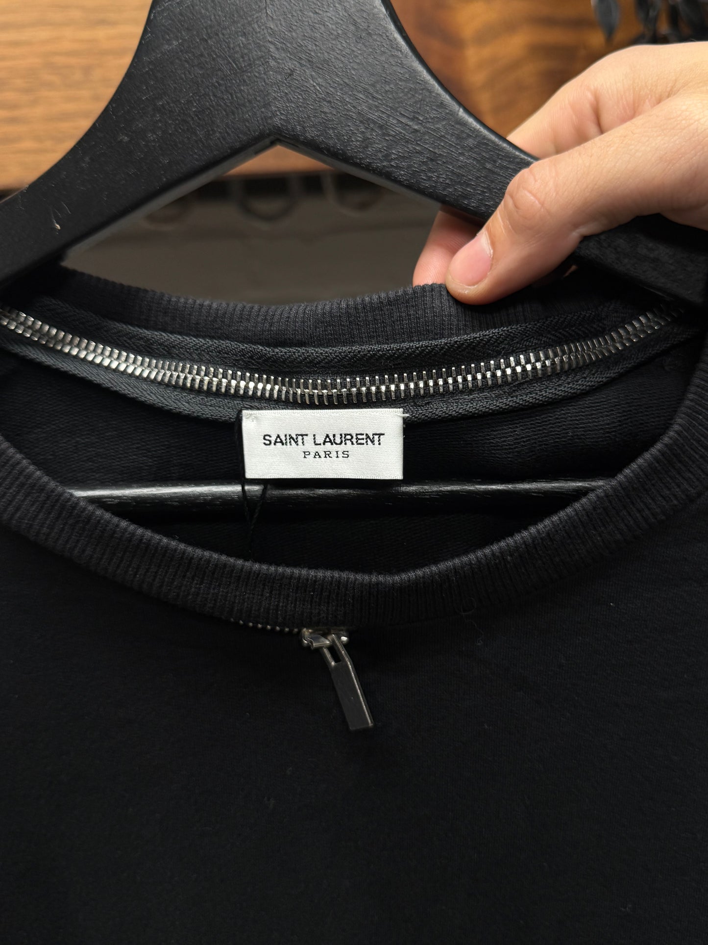 2016 Saint Laurent by Hedi Slimane ‘Zipper Collar’ Sweatshirt