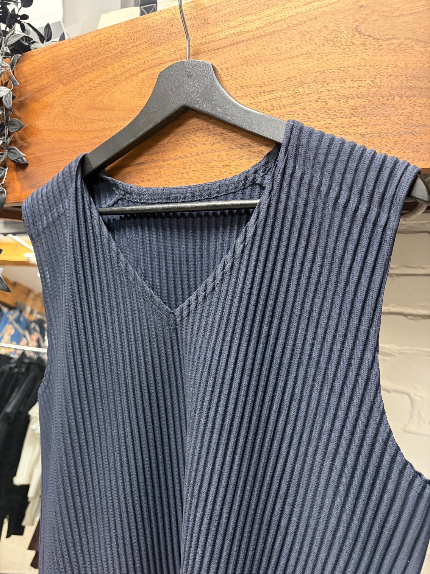 Issey Miyake Homme Plisse Pleated Blue Vest