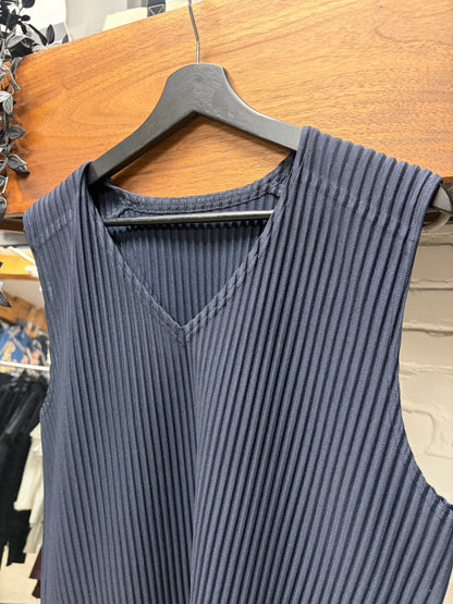 Issey Miyake Homme Plisse Pleated Blue Vest