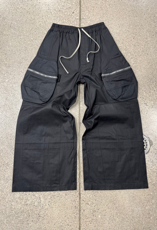 SS2021 Rick Owens ‘Pannier’ Wide Leg Cargo Pants