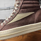 AW2024 Rick Owens ‘Porterville’ Dust Brown Suede ‘Vans’ High Top Sneakers