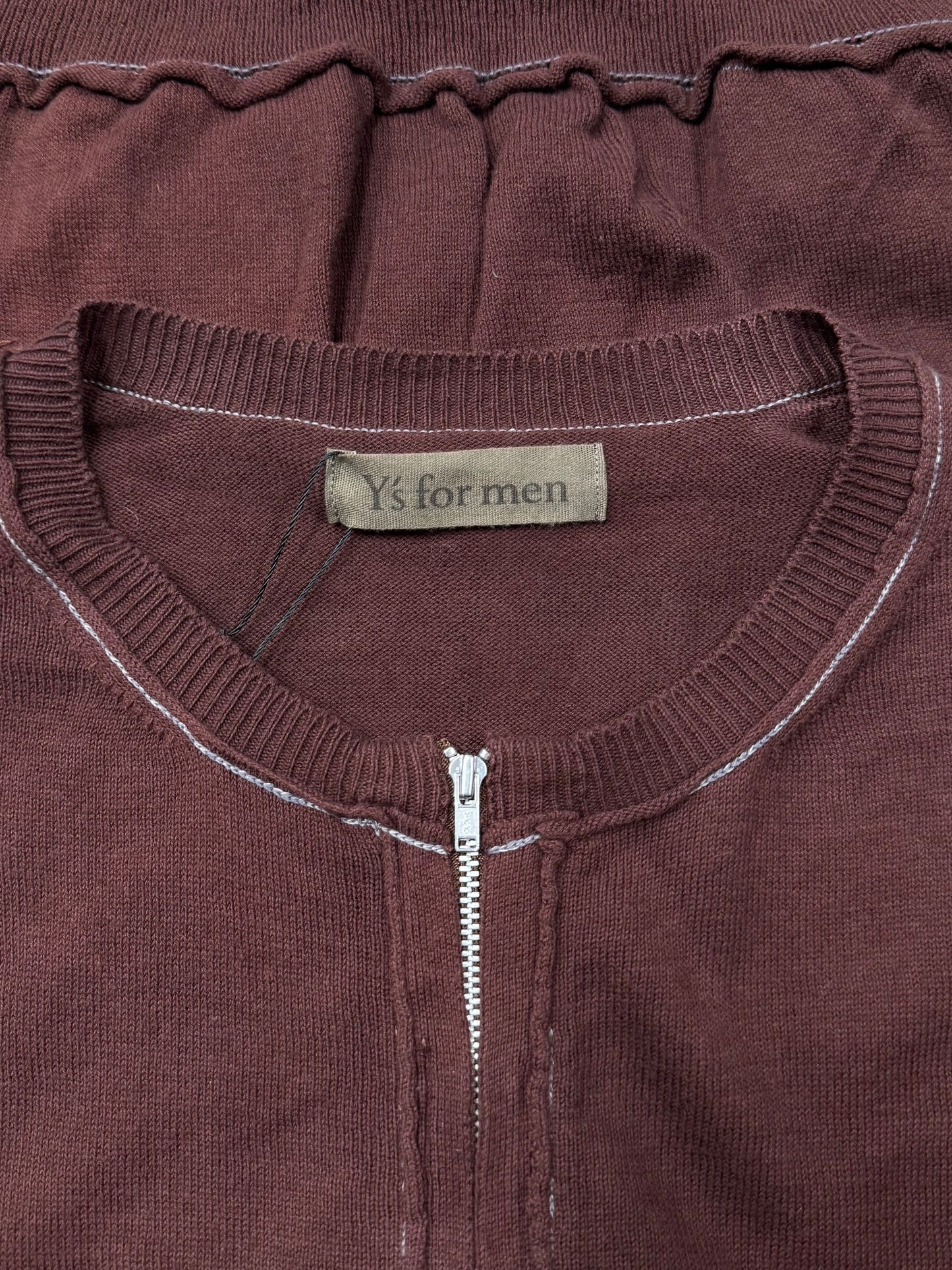 Yohji Yamamoto ‘Y’s For Men’ Collarless Zip-Up Sweater