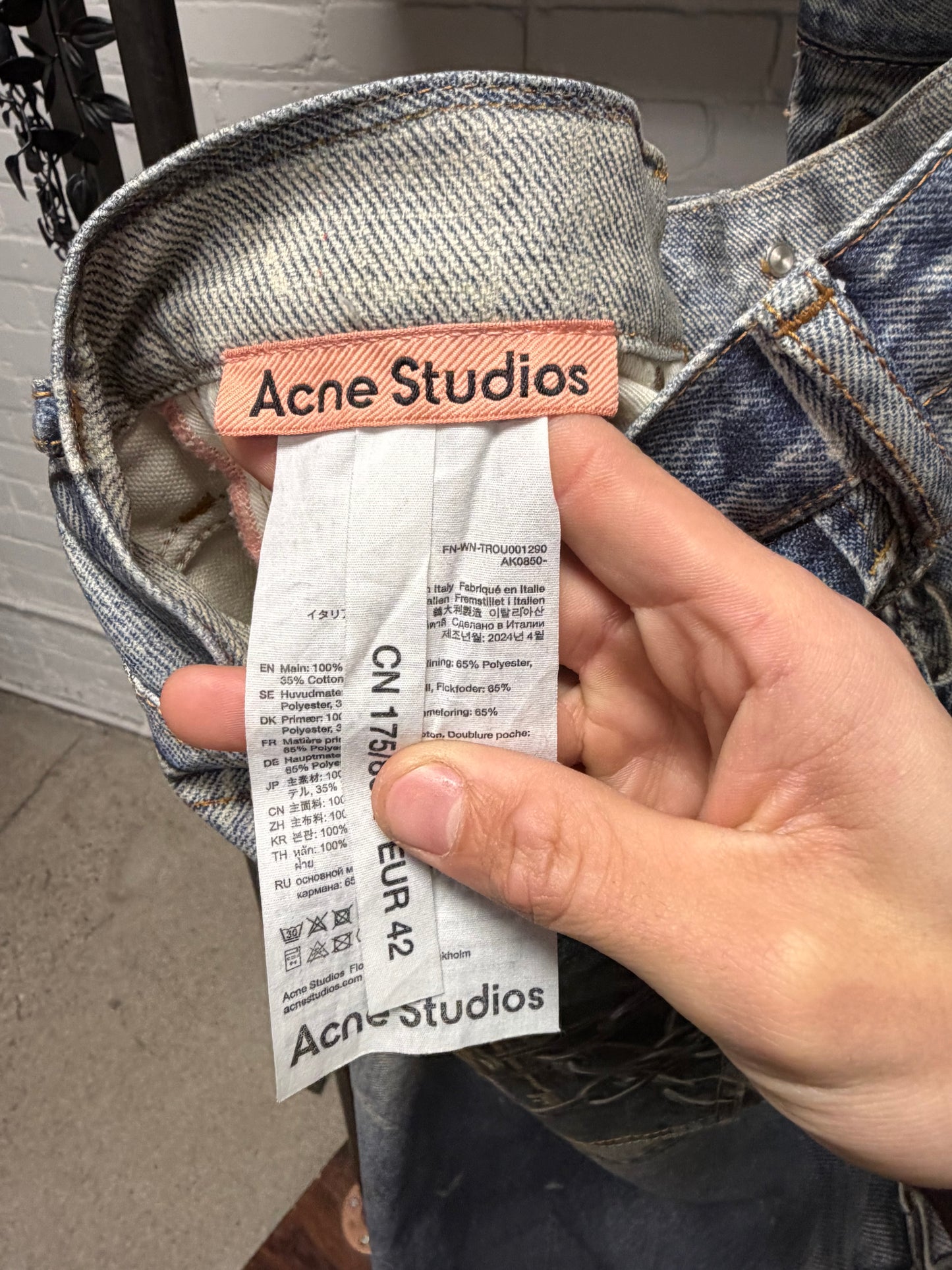 Acne Studios ‘Trompe L’œil’ Super Baggy Chain Denim